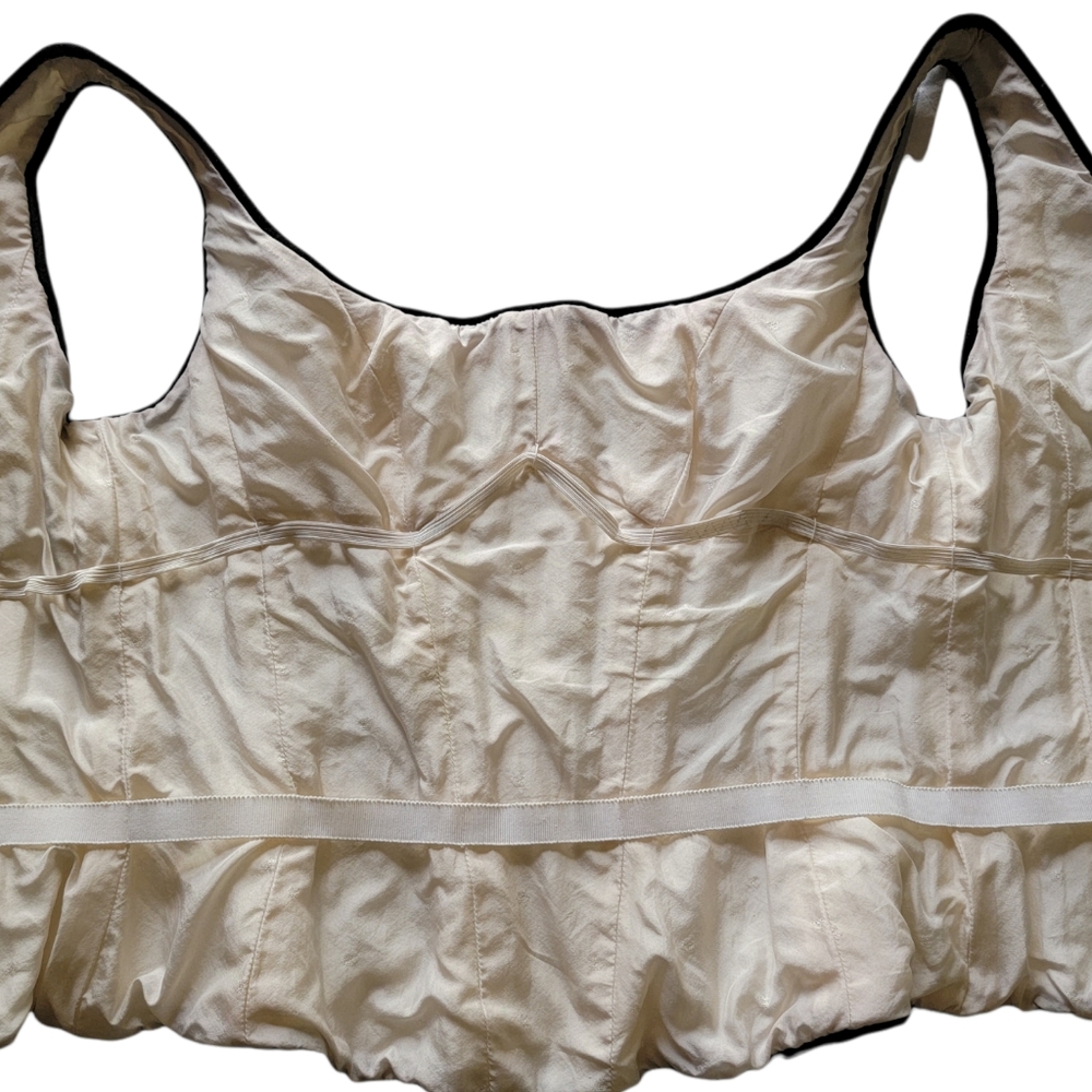 🔥SOLD🔥CHANEL | White Iconic Vntg Runway Spring 1993 White/ Black Corset Cami T - Picture 12 of 16